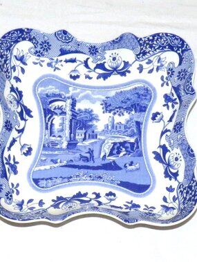 Spode Blue Italian Devonia Tray (BLIS445-X) (7.75 in.) Excellent Condition